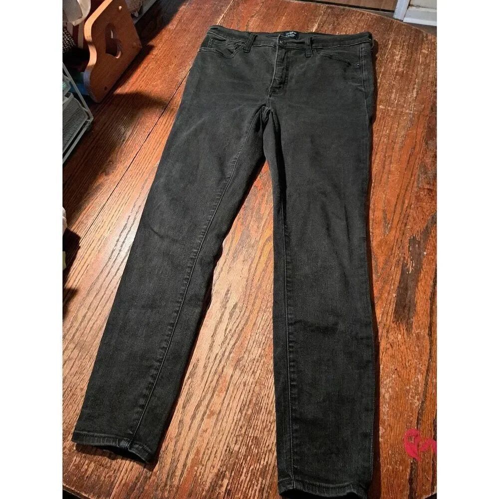 J.Crew Women’s 9 Inch High Rise Skinny Black Denim Jeans Pants Size 30 AG727